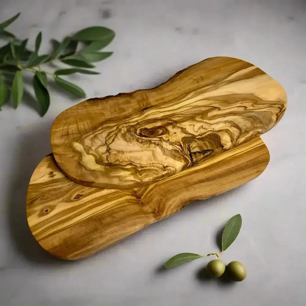 2er Set Olivenholz Schneidebrett