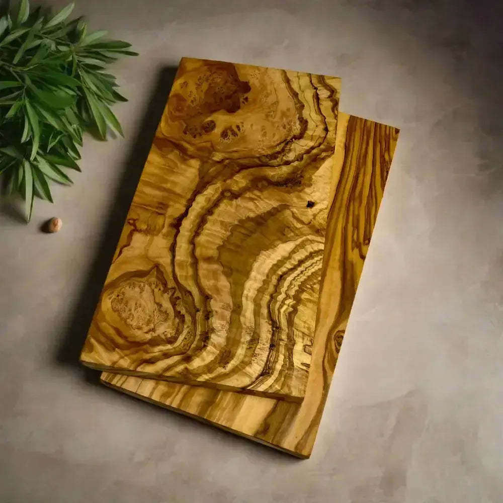 2er Set Olivenholz Schneidebretter rechteckig 30 cm