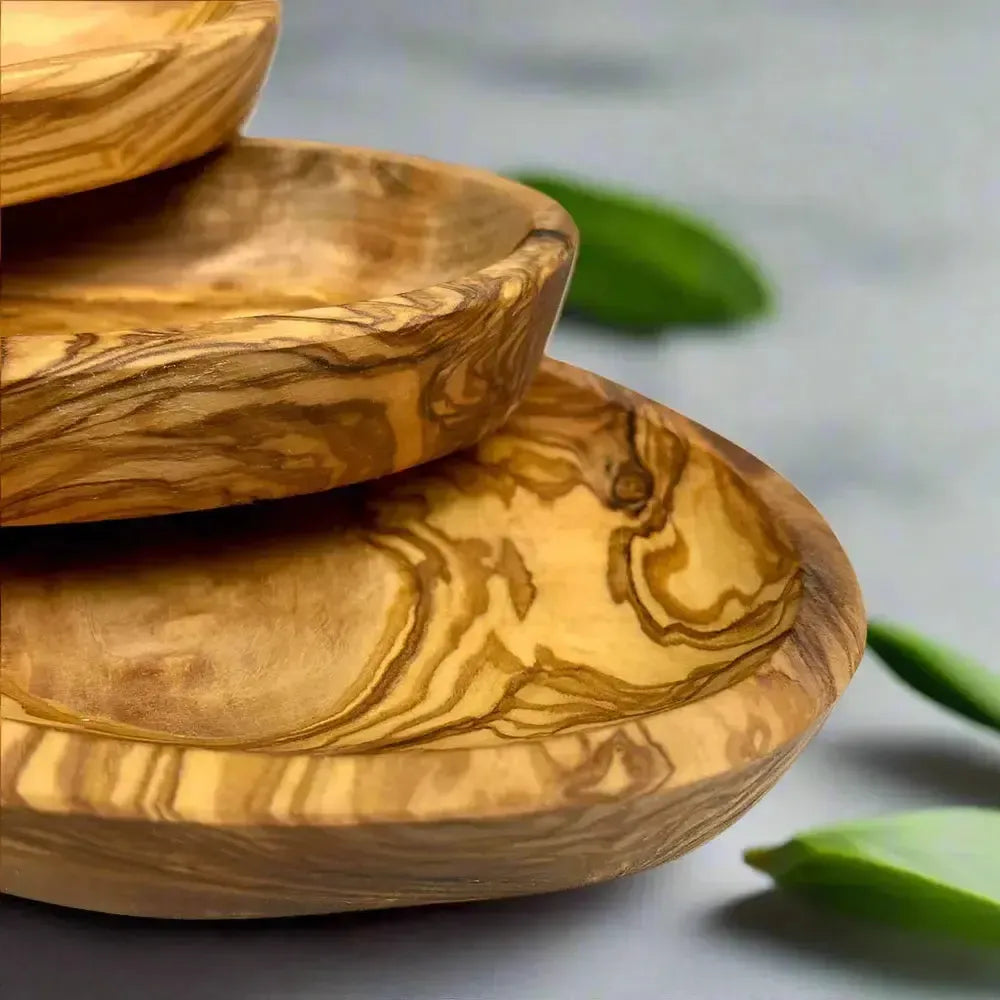 Olivenholz Tapas Schale oval flach