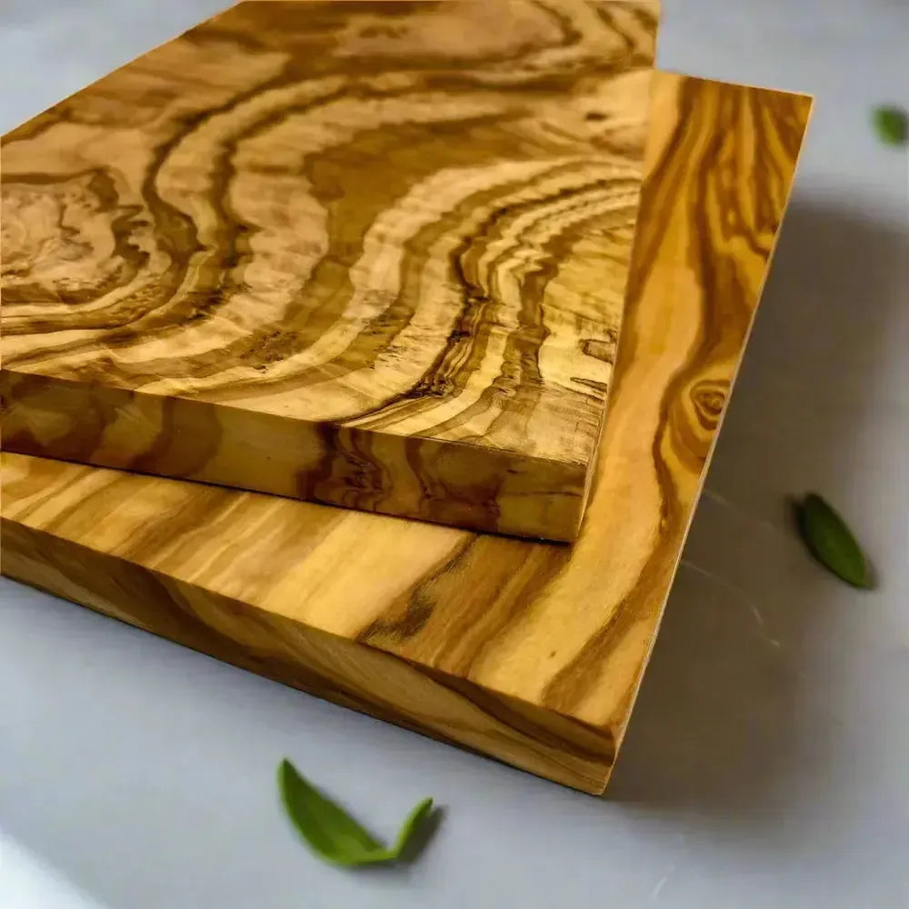 2er Set Olivenholz Schneidebretter rechteckig 30 cm