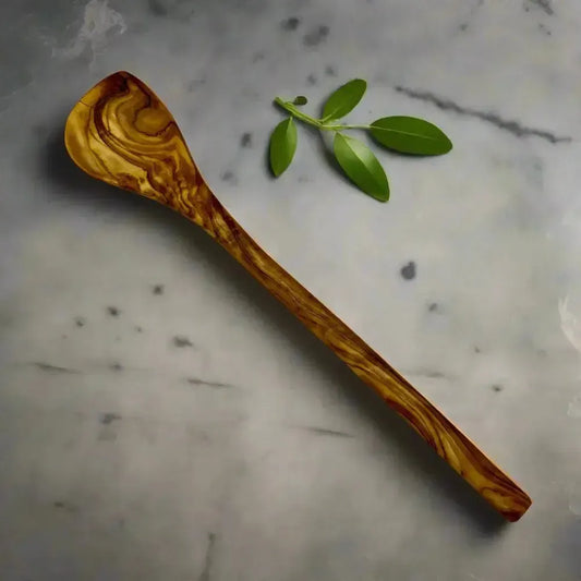 Olivenholz Kochlöffel mit Ecke