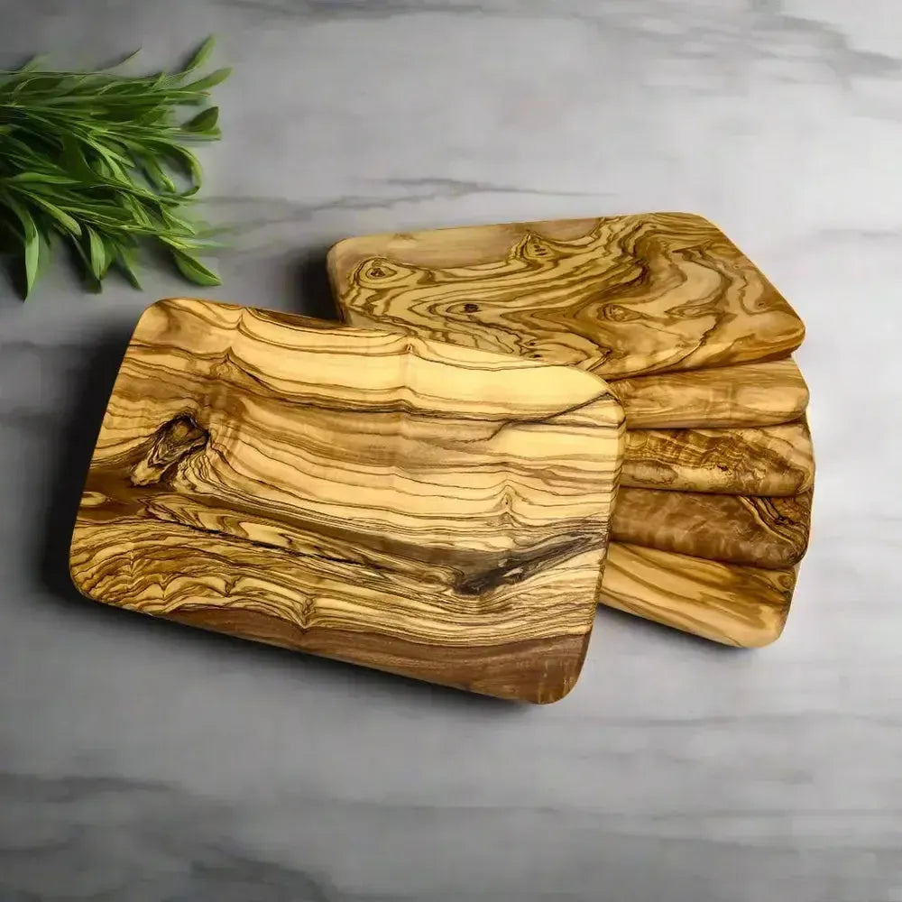 Olivenholz Frühstücksbrettchen rechteckig (abgerundet) 22 cm