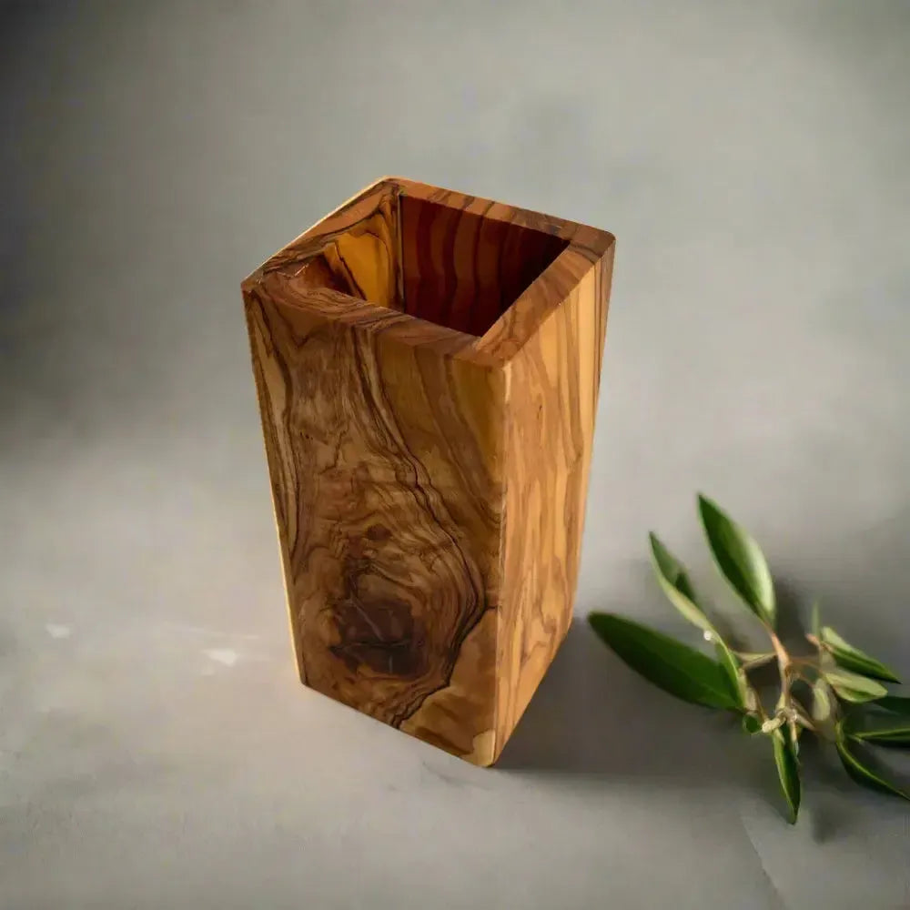 Olivenholz Kochutensilienbox rechteckig