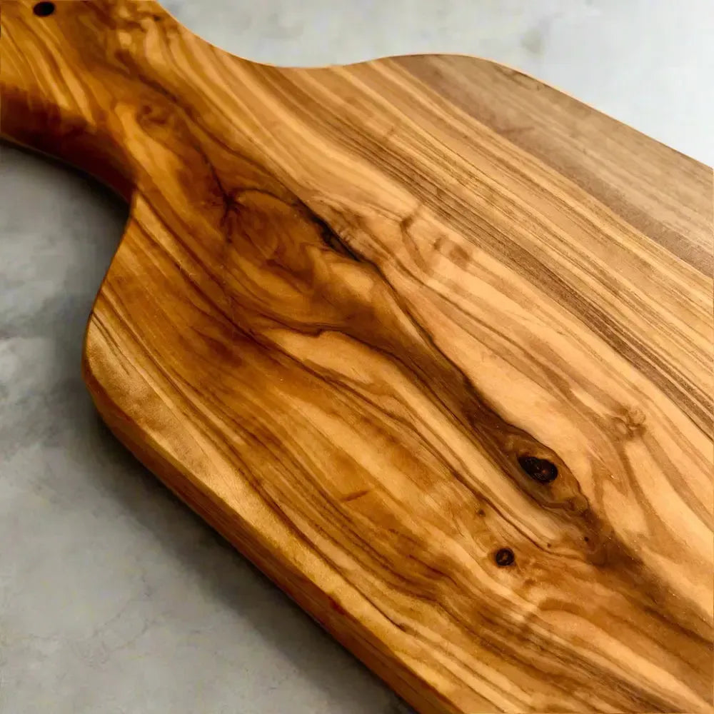 Olivenholz Schneidebrett rechteckig mit Griff