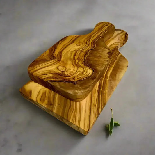 Olivenholz Schneidebrett rechteckig mit Griff