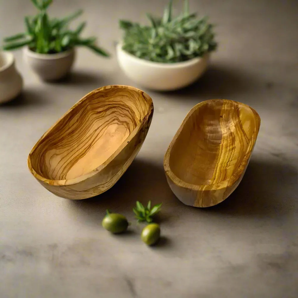 Olivenholz Tapas Schale oval
