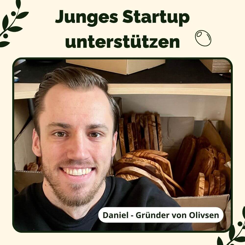 Olivenholz Frühstücksbrettchen rechteckig (abgerundet) 22 cm