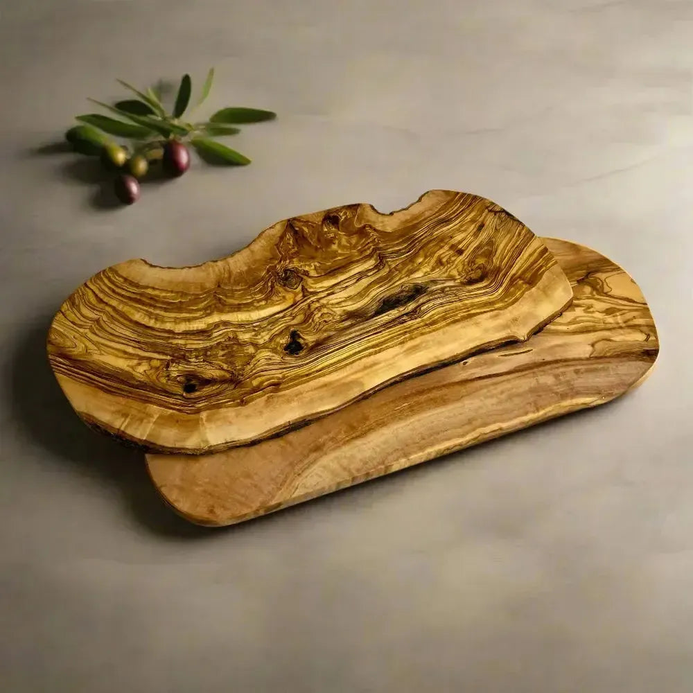 2er Set Olivenholz Schneidebrett