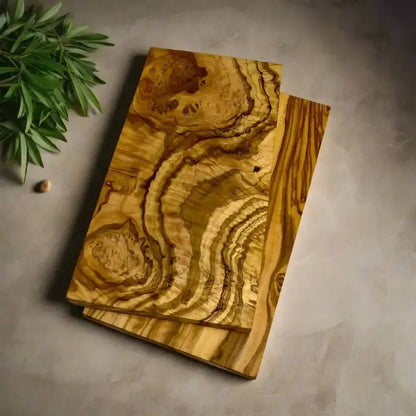 2er Set Olivenholz Schneidebretter rechteckig 30 cm