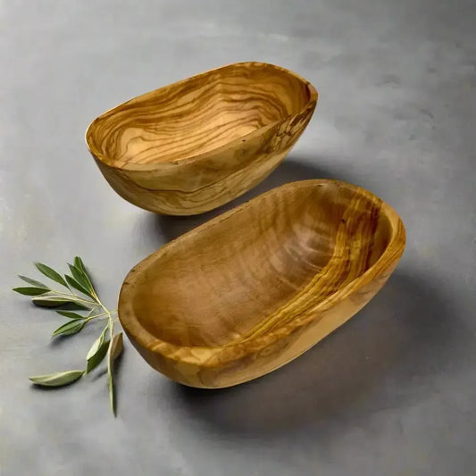 2er Set Olivenholz Tapas Schalen oval