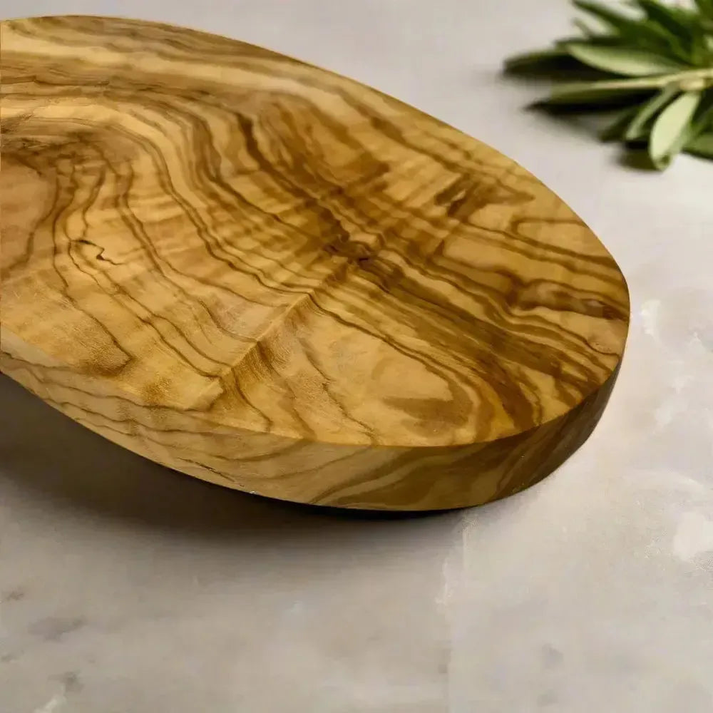 Olivenholz Frühstücksbrettchen oval