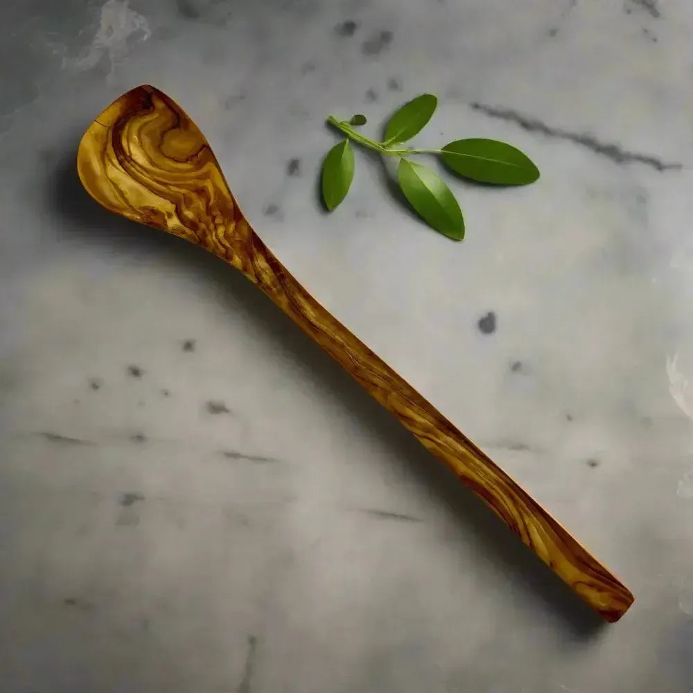 Olivenholz Kochlöffel mit Ecke
