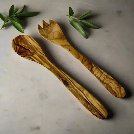 Olivenholz Salatbesteck