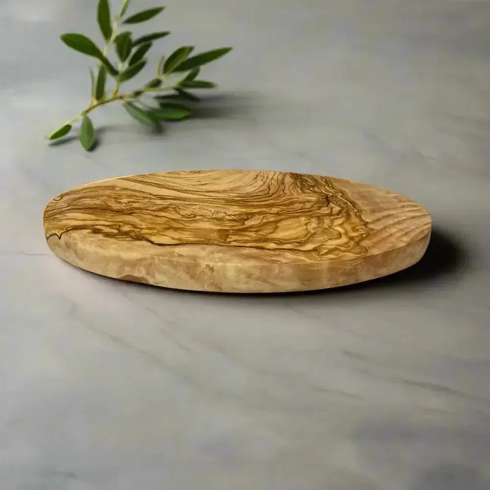 Olivenholz Frühstücksbrettchen oval