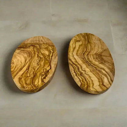 Olivenholz Frühstücksbrettchen oval