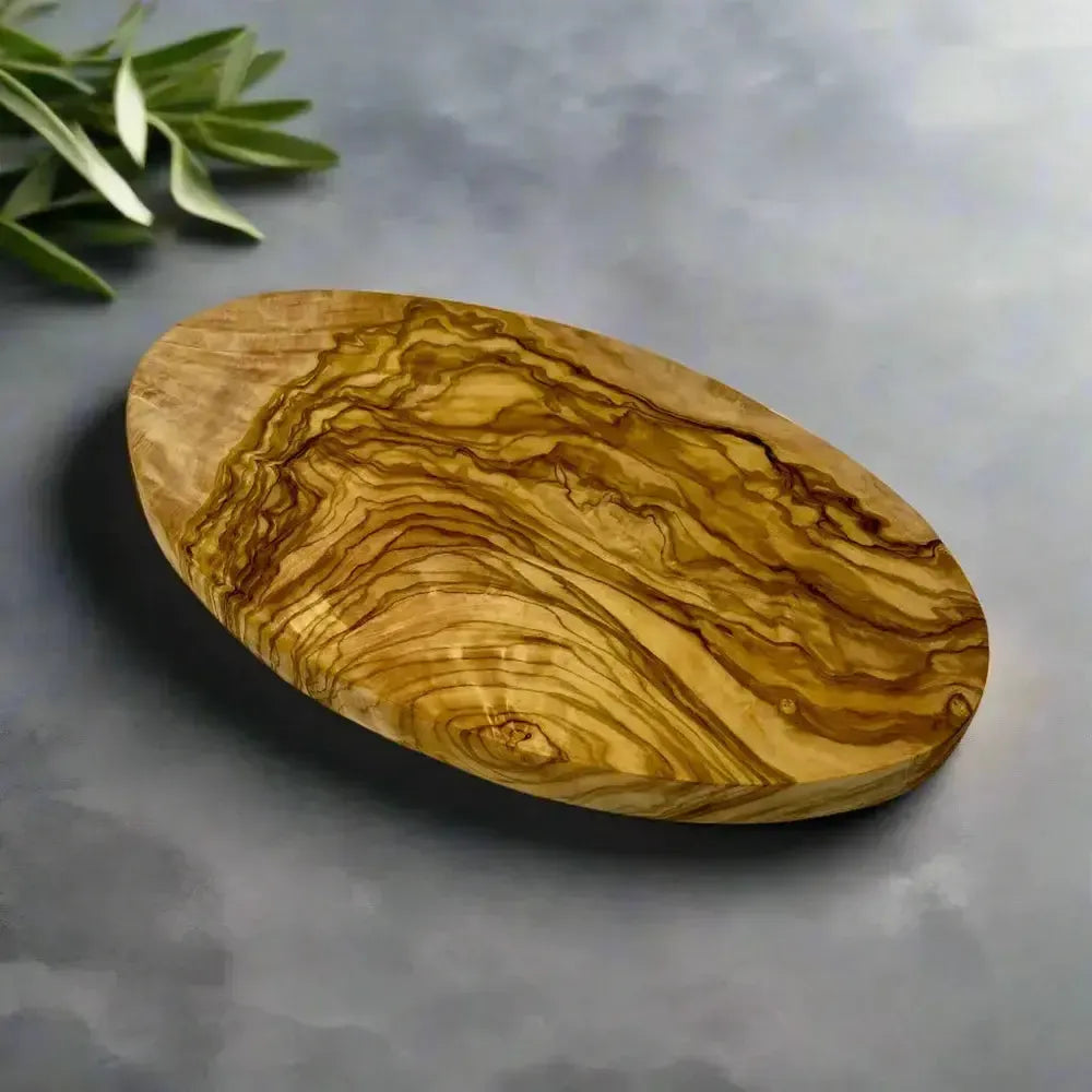 Olivenholz Frühstücksbrettchen oval