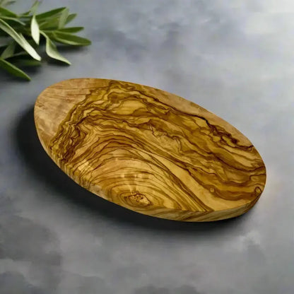 Olivenholz Frühstücksbrettchen oval
