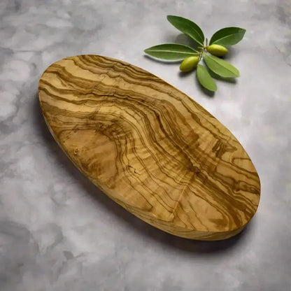 Olivenholz Frühstücksbrettchen oval