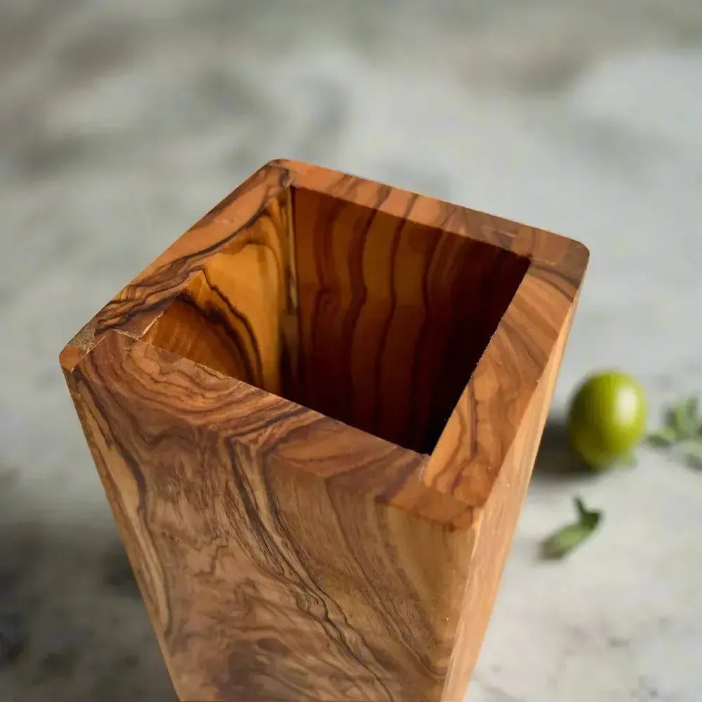 Olivenholz Kochutensilienbox rechteckig