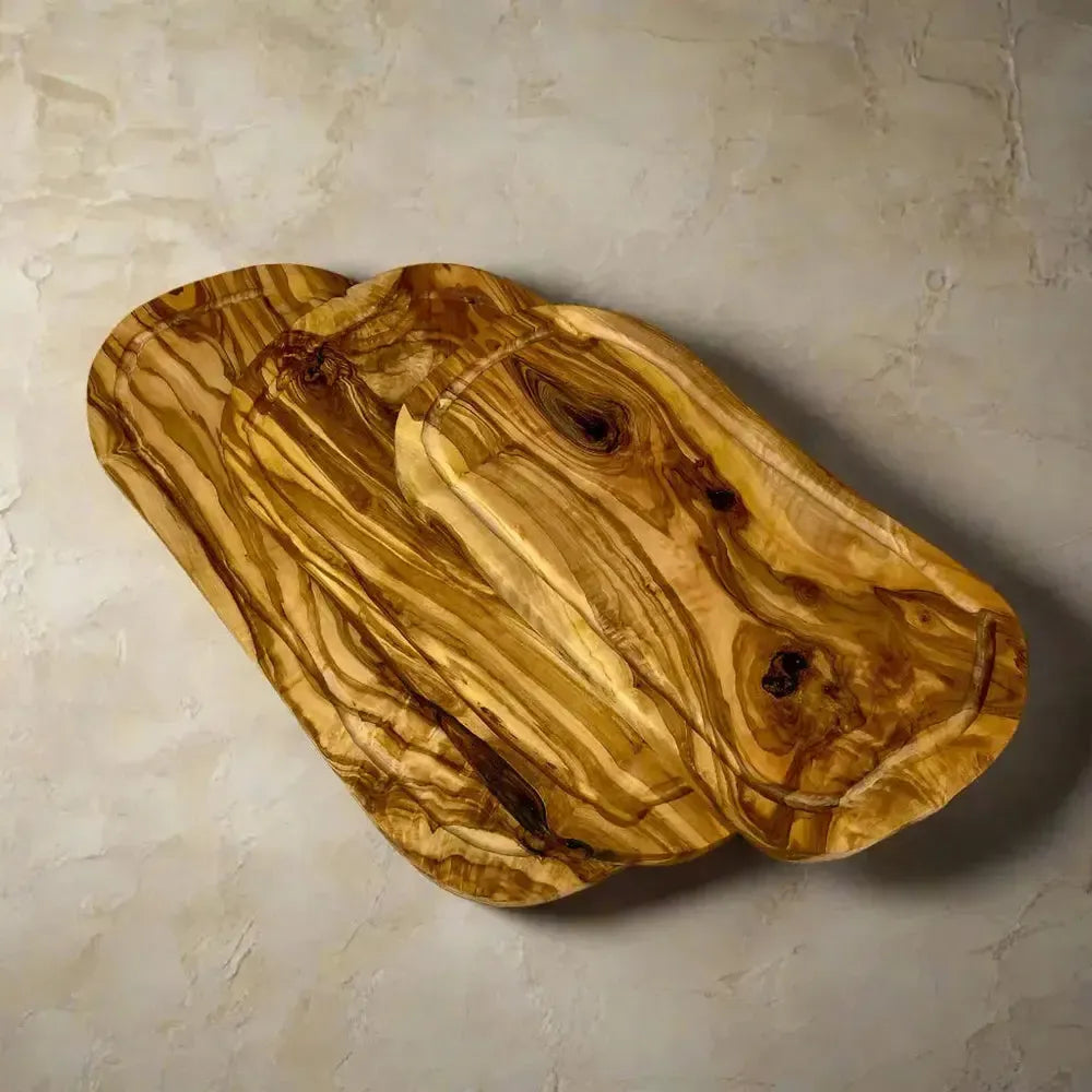 Olivenholz Schneidebrett mit Saftrille