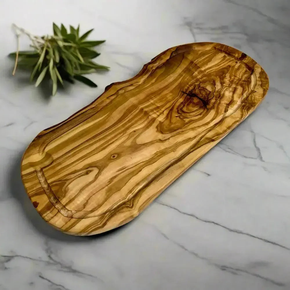 Olivenholz Schneidebrett mit Saftrille