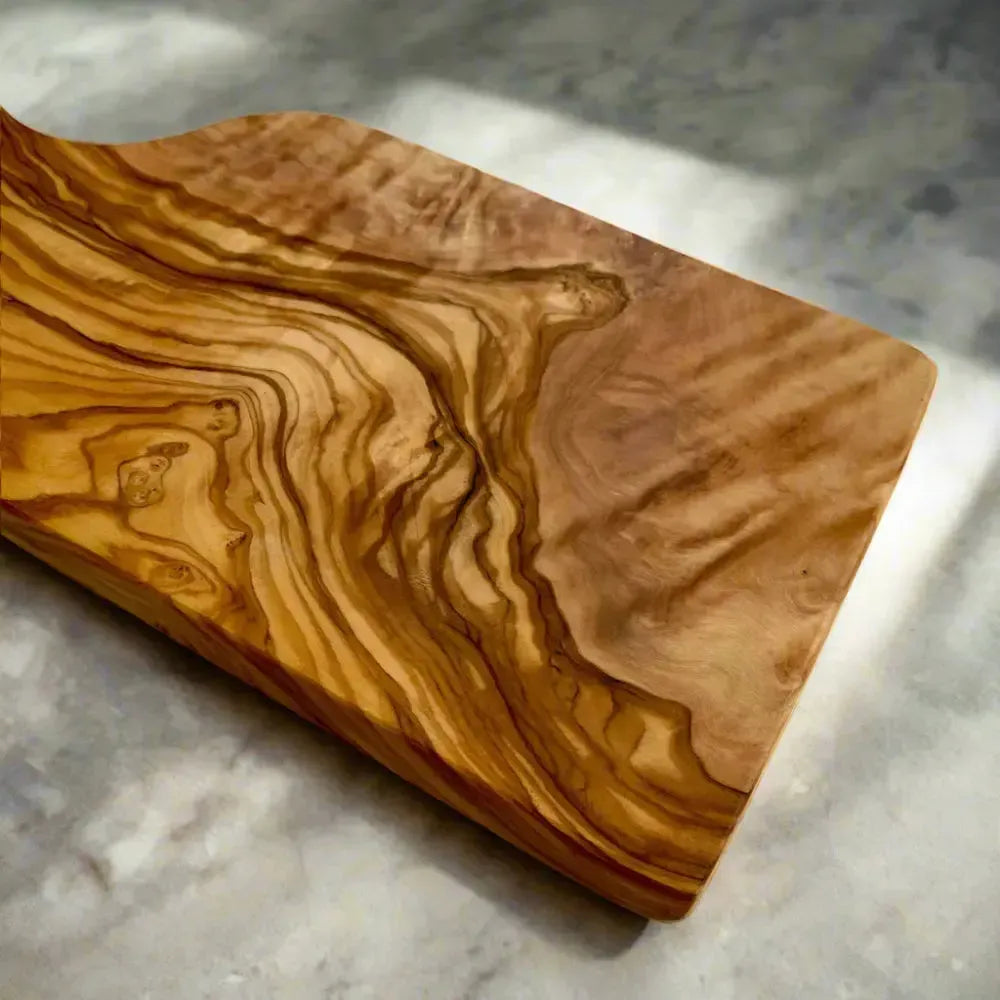 Olivenholz Schneidebrett rechteckig mit Griff