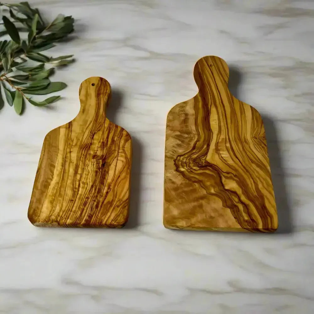 Olivenholz Schneidebrett rechteckig mit Griff