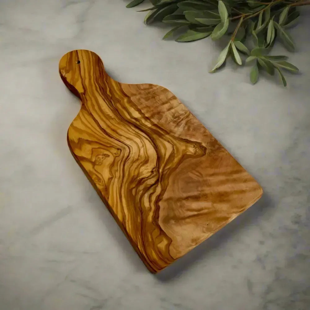 Olivenholz Schneidebrett rechteckig mit Griff