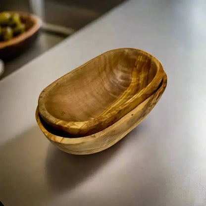Olivenholz Tapas Schale oval