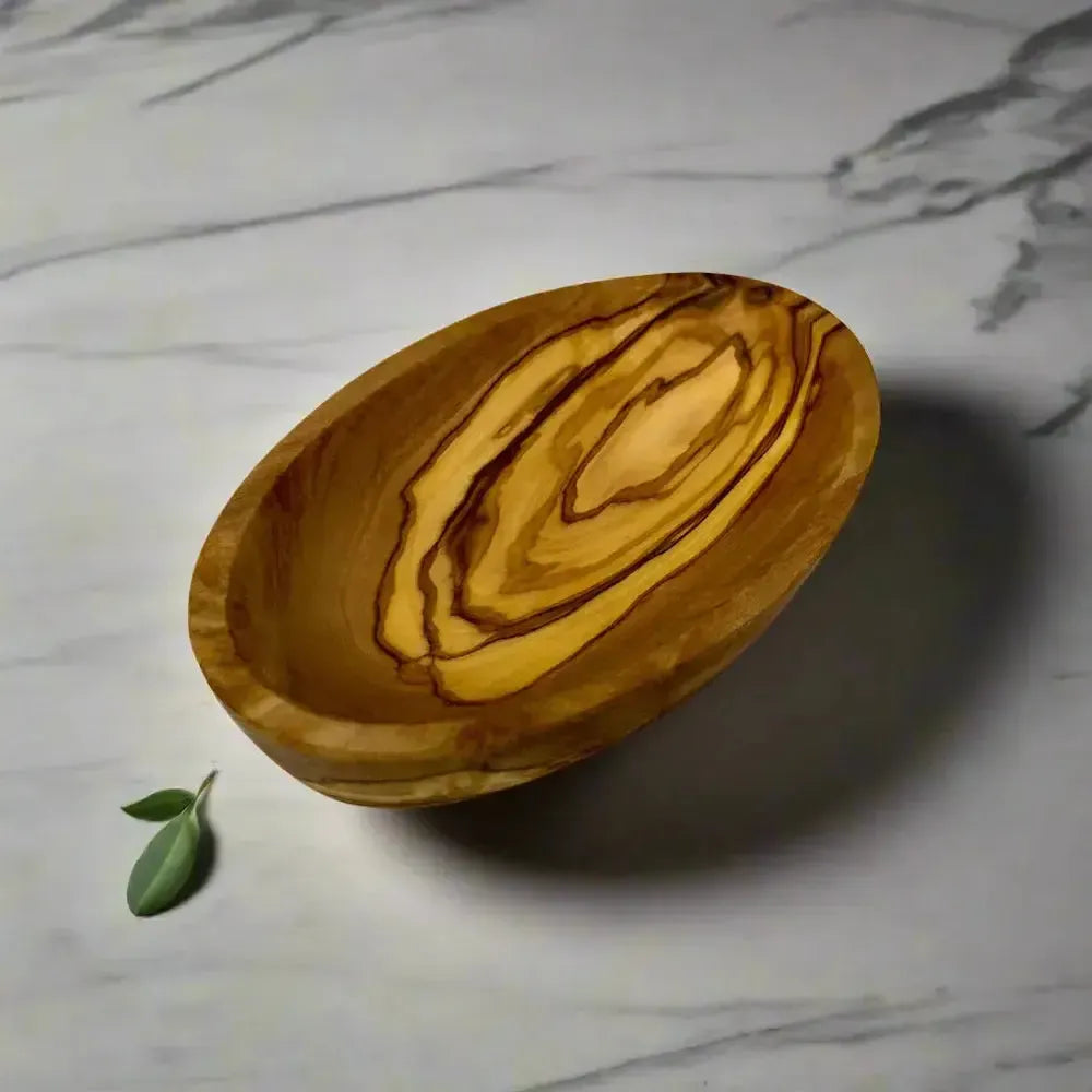 Olivenholz Tapas Schale oval flach